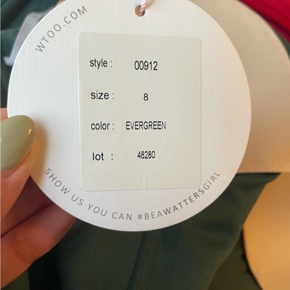 Wtoo Marzia Evergreen Bridesmaids dress size 8 NWT - Picture 7 of 16